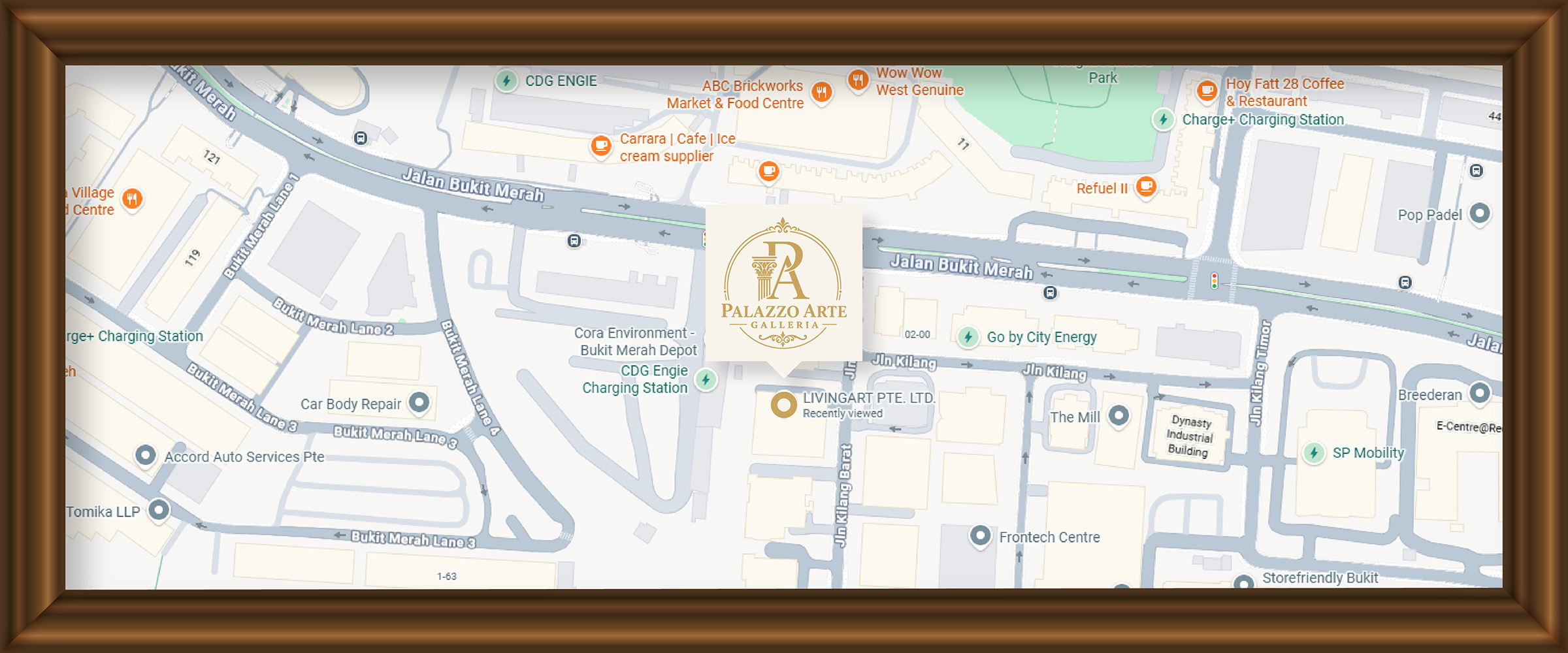 Palazzo Arte Galleria - Contact Map